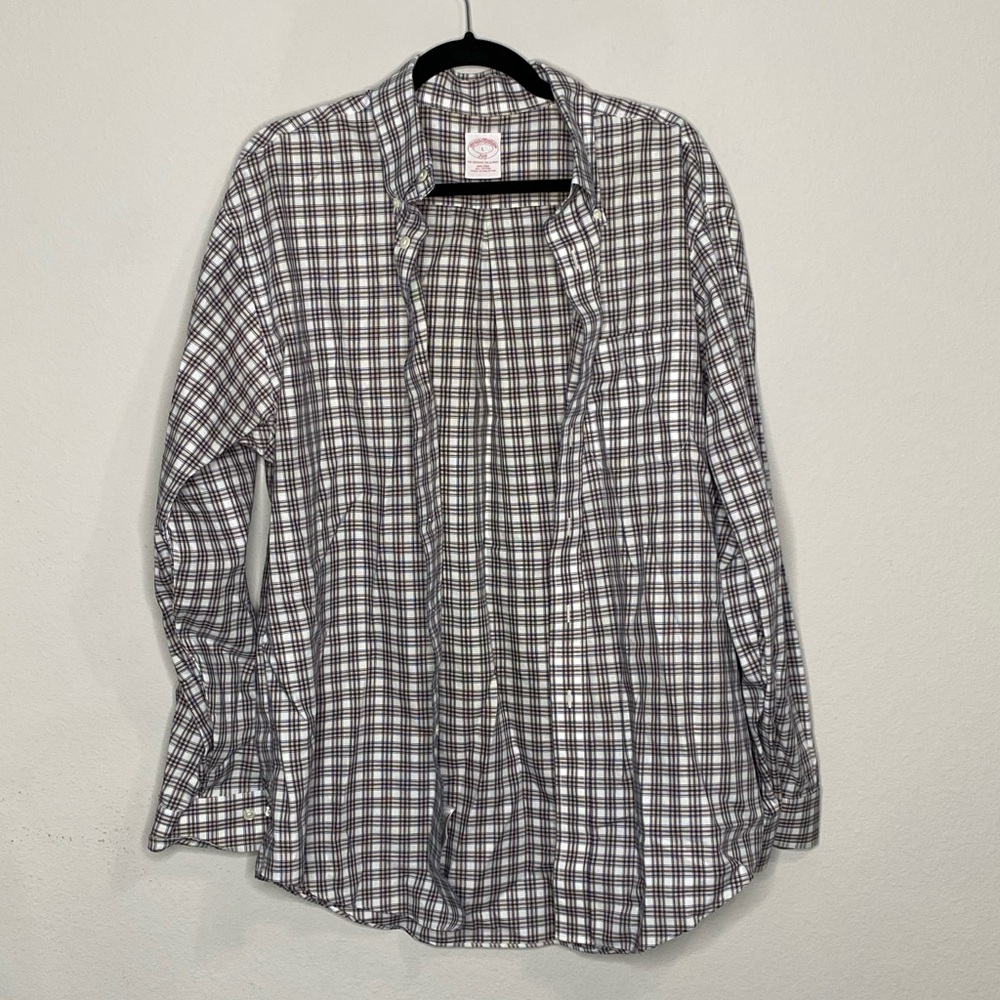 Brooks Brothers Plaid Button Down Dress Shirt